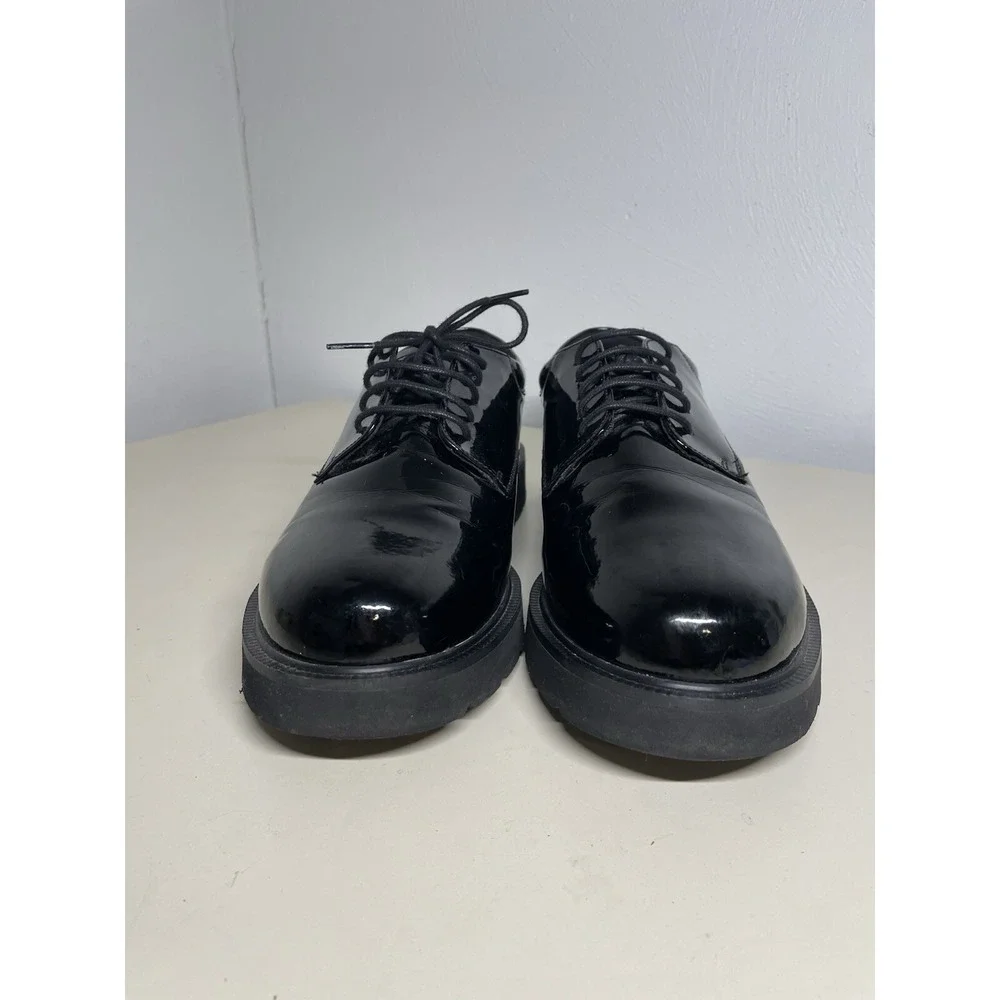 MEN'S BATES E22141 HIGH GLOSS DUTY OXFORD DUTY SHOES BLACK 9 M